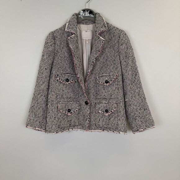 REBECCA TAYLOR Tweed Notch Lapel Blazer 🪷 - Picture 3 of 8